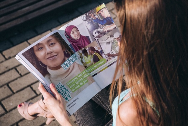 Interim United - Broschüren und Kampagnematerial