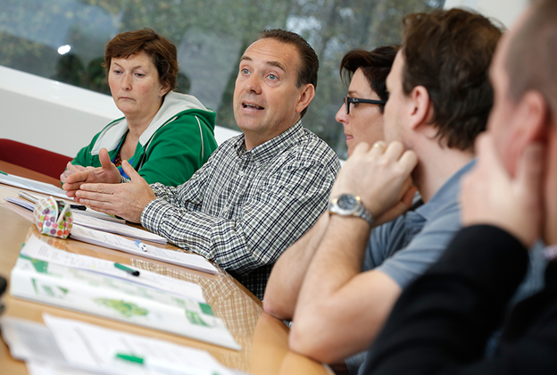 Die Gewerkschaftsdelegation